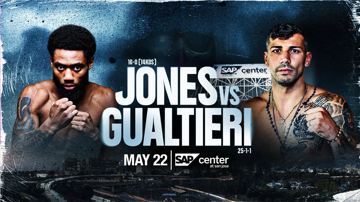 Amari Jones vs Vincenzo Gualtieri — May 22 at SAP Center
