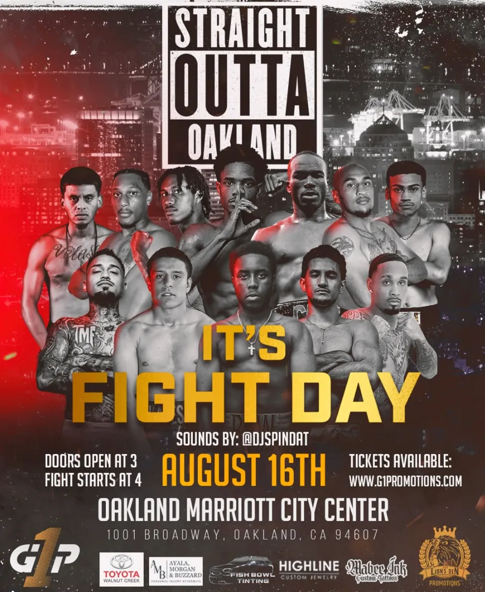Straight Outta Oakland fight poster artwork